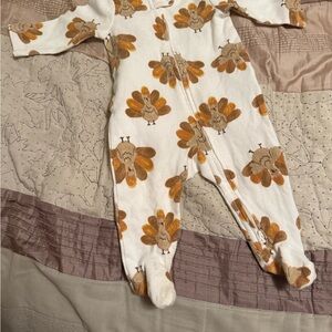 Adorable 3-6M Turkey Thanksgiving One Piece